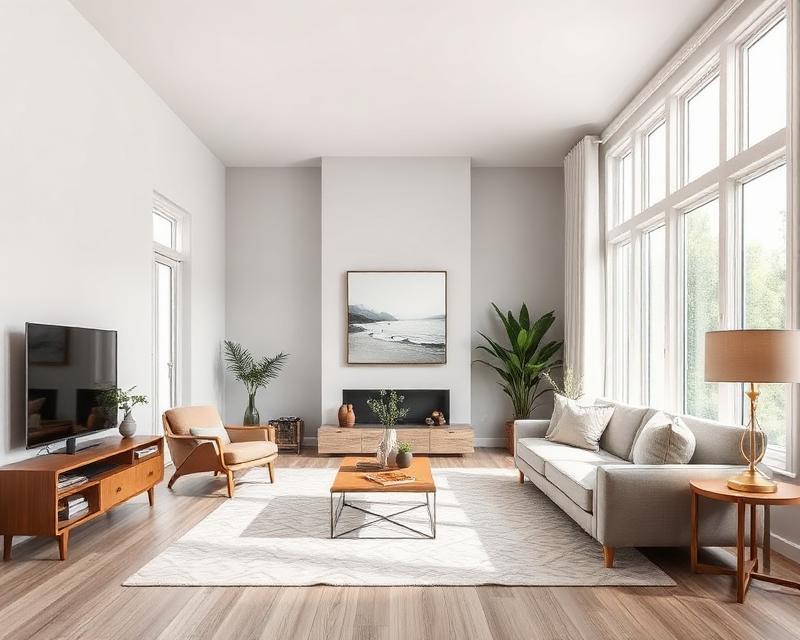 Modern home interior with fresh paint